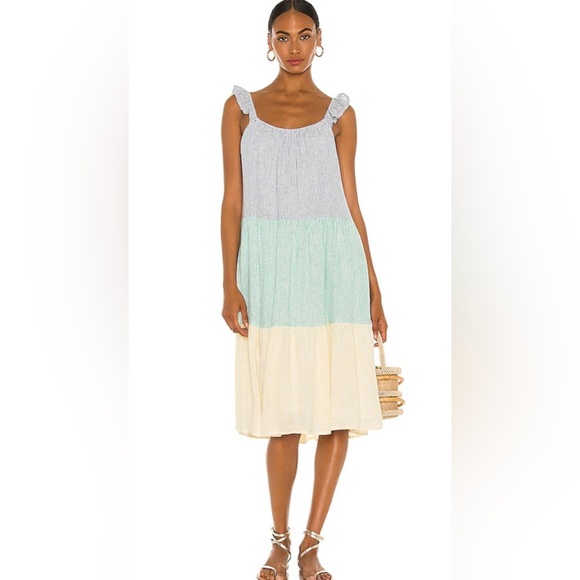 Rails Capri Dress Rainbow Stripe - Picture 1 of 6